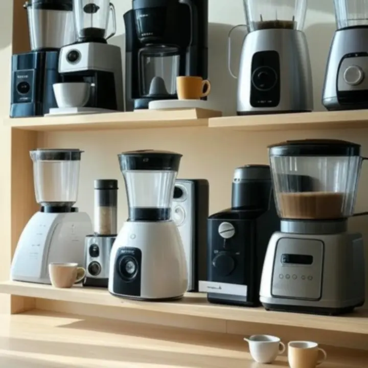 Curated selection of sleek smart home appliances on a dark bench.