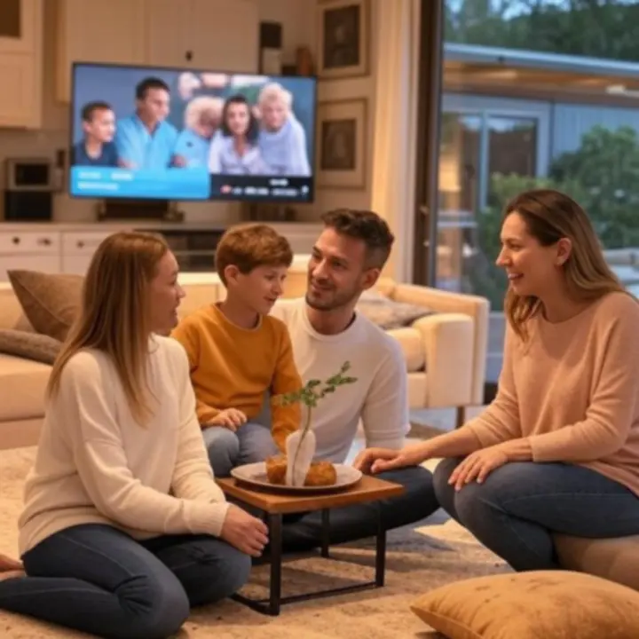 Australian home interior with integrated smart electronics